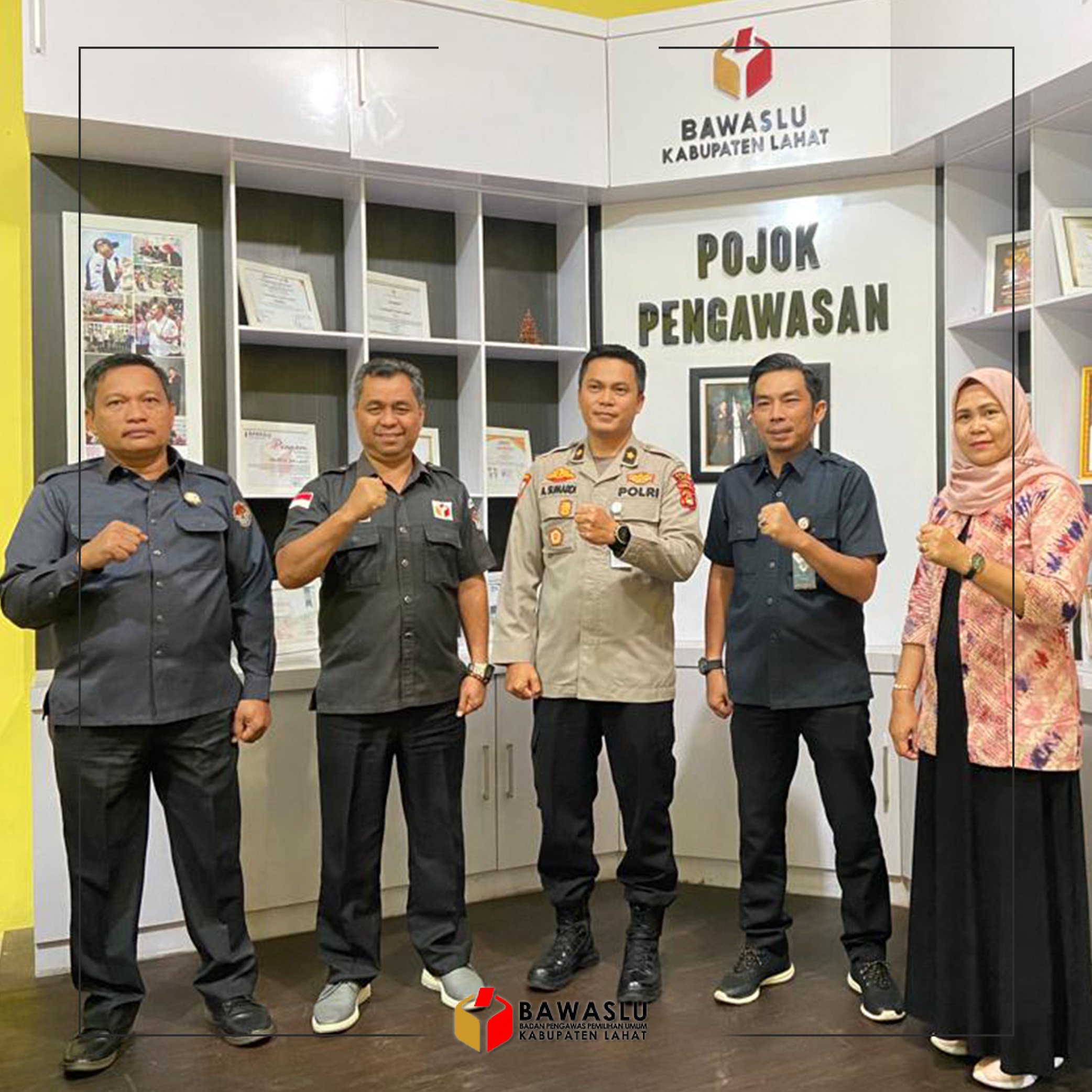 Jalin silturahmi dan kesiapan Pemilu 2024, Kabag Ops Polres Lahat sambangi Kantor Bawaslu Lahat