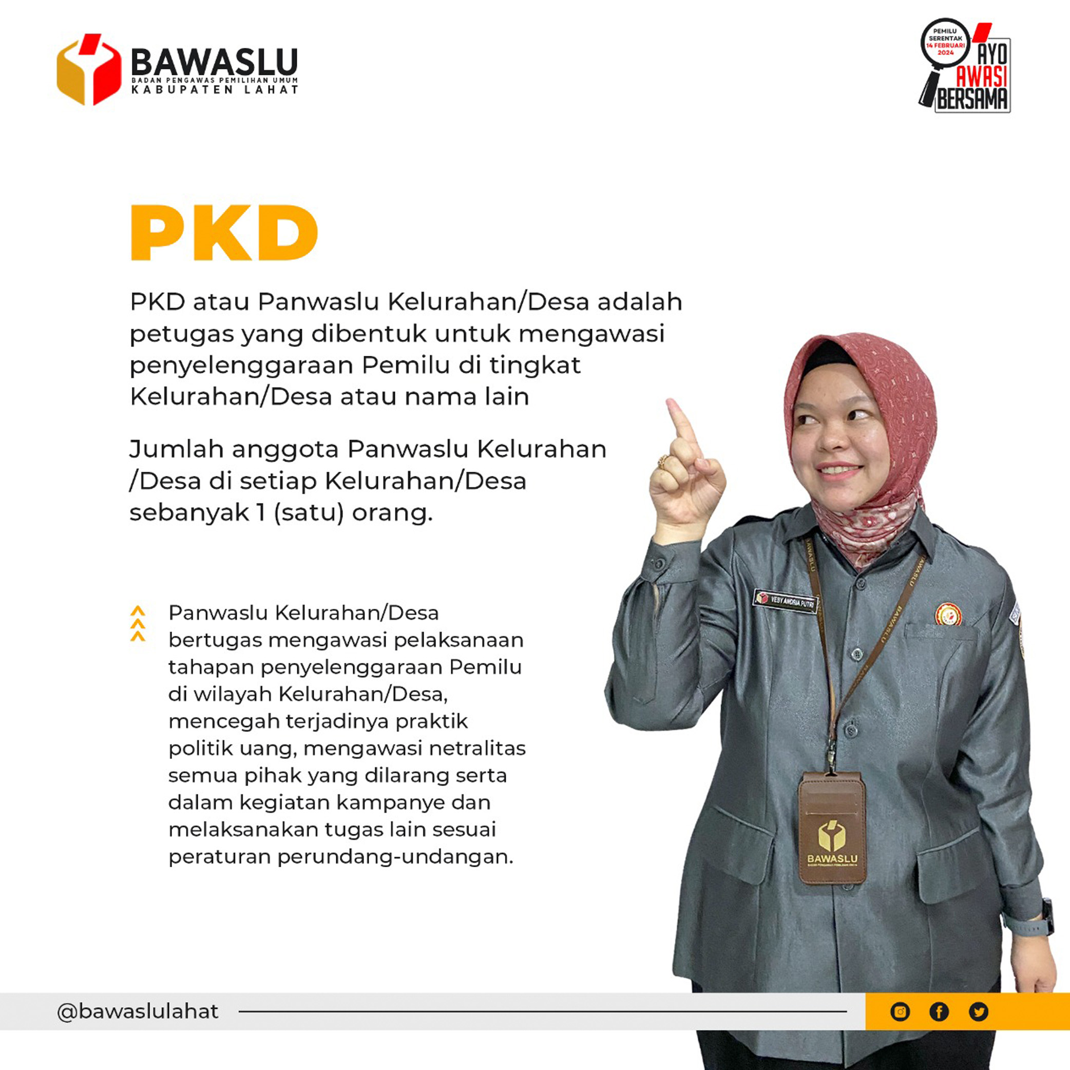 Lahat butuhkan  377 PKD yang memiliki integritas, untuk sulseskan pemilu 2024