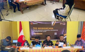 Bawaslu LAHAT laksanakan Tahapan Tes Wawancara calon Panwascam untuk pemilu 2024 Se- Kabupaten Lahat