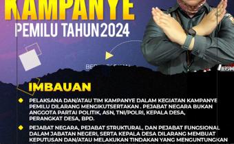 Bawaslu Lahat keluarkan Imbauan menjelang tahapan Kampanye pemilu Tahun 2024